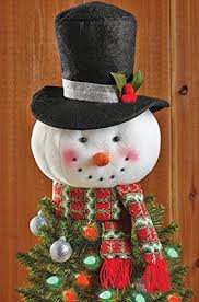 16 x 20 paper snowman face 10 paper noses 2 blindfolds and instructions great for classrooms, schools, christmas parties games. Festive Snowman Christmas Tree Topper Collections Etc Http Www Amazon Com Dp Snowman Christmas Tree Topper Snowman Christmas Tree Christmas Decorations Cheap