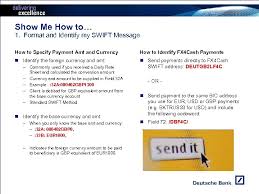 Kod swift dla deutsche bank to deutdeffxxx. Deutsche Bank E Commerce A Segmentation Approach To Fx