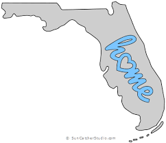 Florida Map Outline Printable State Shape Stencil Pattern Map Of Florida Stencil Patterns Templates Map Outline