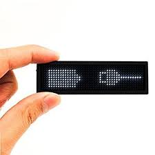 Badge Etiquette A Rechargeable Et Programmable Sumbay Nom Message Defilement Digital Magnetique Personnalisable Gadget Geek Ideal Digital Signs Green Led Led