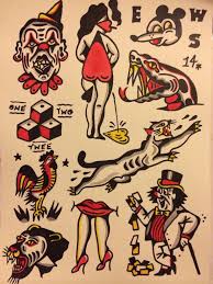 One Two Twee Traditional Tattoo Flash Flash Tattoo Traditional Tattoo Art