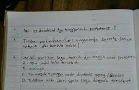 Not lagu gundul gundul pacul. Kak Tolong Jawab No 1 2 3 Brainly Co Id