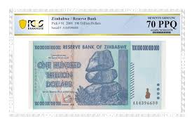 Image result for zimbabwe billion dollar note