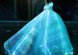 Fiber Optic Fabric Clothing Luminous Fiber Optic Wedding Dress Noveltystreet Light Up Dresses Dresses Gowns