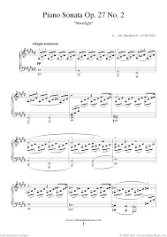 Check spelling or type a new query. Beethoven Moonlight Sonata Sheet Music Op 27 No 2 For Piano