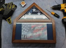 Prior to burial, the flag is removed, folded into a triangle and presented, on behalf of a grateful nation, to the deceased veteran's next of kin. Build Your Own Flag Display Case Ensign Shadowbox Flag Display Case Flag Display Diy Display