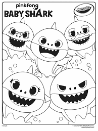Click the baby shark drawing coloring pages to view printable version or color it online (compatible with ipad and android tablets). Baby Shark Coloring Page Crayola Com