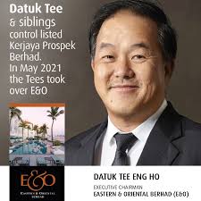 When Melaka boy, Tee Eng Ho was studying for a Diploma in Building  Technology at TAR College in the 1980s, he would not have imagined that one  day he would control the