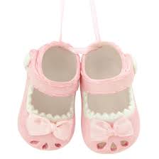 Personalized Baby Girl Shoes Ceramic Ornament