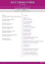 July Noah Cyrus Kalimba Cover Tabs Noah Cyrus Cyrus Intro