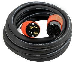 Generator Extension Cord Soow 30 Amp 125 250 Volt Heavy Duty Black Rubber 25 Ft