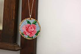 Check spelling or type a new query. Cross Stitch Rose Pendant Jewelry Necklaces Valresa Com