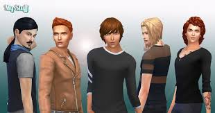 Mystufforigin Male Hair Pack 4 Sims 4 Hairs Hair Pack Mens Hairstyles Long Hair Styles Men