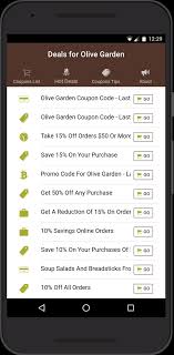 Does olive garden have any coupons. Coupons For Olive Garden Restaurant For Android Apk Download