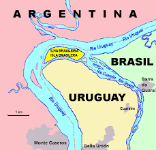 .uruguay river, which forms the border with argentina; Brazilian Island Wikipedia