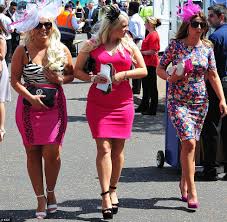 Queens stand dress code (derby suite & chex roux at blue riband. Epsom Ladies Day Sees Fillies In Fascinators And Fancy Frocks Descend On The Derby Daily Mail Online