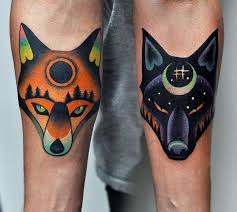 David Cote Fox Tattoo Psychedelic Tattoos Original Tattoos Friendship Tattoos
