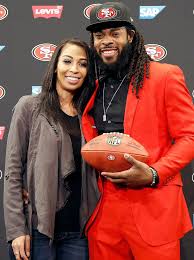 Video of richard sherman smashing into his wife's parents' door while reportedly drunk has been revealed as the nfl star was released from jail without bail. Richard Sherman Marries Longtime Girlfriend In Beautiful Ceremony People Com