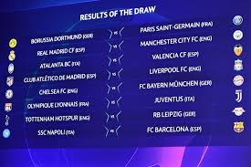 È il momento di riaggiornare le quote vincente champions league 2021 dopo il sorteggio dei quarti di finale. Ligue Des Champions Le Tirage Au Sort Des Huitiemes De Finale 2019 2020