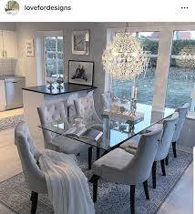 If Only I Could Have Glass In My Eat In Kitchen It Wouldn T Go 5 Seconds Wit Eat Glas Dining Room Design Dining Room Table Decor Scandinavian Dining Room