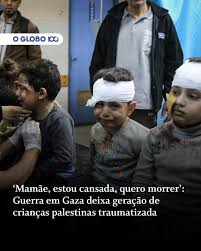 INFÂNCIA DESTRUÍDA | Um relatório divulgado no final de 2024 pela War Child Alliance e pelo Centro de Treinamento Comunitário para Gestão de Crises, com sede em Gaza, destacou o impacto psicológico