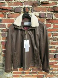 Andrew Marc Men S Leather Jacket Size Xl Removable Fur Collar Bomber New York Andrewmarc Bomber Brown Leather Bomber Jacket Lamb Shirts Lamb Leather Jacket