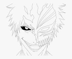 Drawn Masks Bleach Ichigo Kurosaki Hollow Mask Drawing Hd Png Download Kindpng * black bandages * longer hair * inhuman strength and speed * being a transcendental * the attack mugetsu (moonless sky) * environmental shaping thr. ichigo kurosaki hollow mask drawing hd