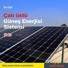 Devlet destekli elektrik satışı nasıl sağlanır? On Grid 50 Kw Gunes Enerjisi Sistemi Cati Ustu Elektrik Uretimi