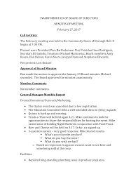 SWARTHMORE CO-OP BOARD OF DIRECTORS MINUTES OF MEETING February 27, 2017  Call to Order The February meeting was held in the