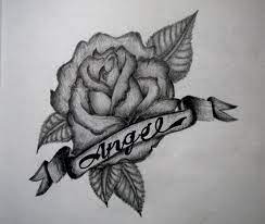 Tattoo Idea With Name In Banner Tattoo Banner Rose With Banner Tattoo Rose Tattoo Design