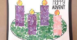 More crafty advent wreaths for kids. Advent Wreath Rip Art Craft Sara J Creations