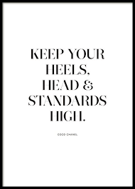 Plakat Mit Chanel Zitat Wanddeko Chanel Zitate Mode