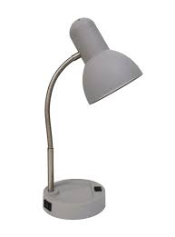 Mainstays Led Gooseneck Desk Lamp With Catch All Base Ac Outlet Walmart Com Walmart Com