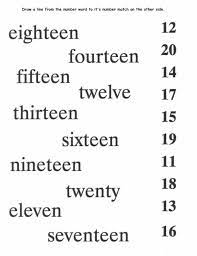 Number 1 20 Worksheets Number Words Worksheets Number Words Numbers For Kids