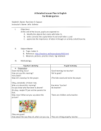 Then you have come to the right place! Detailed Lesson Plan In English For Kindergarten
