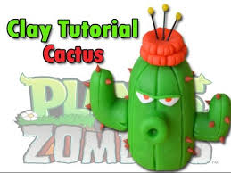 The first game, plants vs. Handmade Cactus Pvz Polymer Clay Tutorial Giovy Hobby Youtube