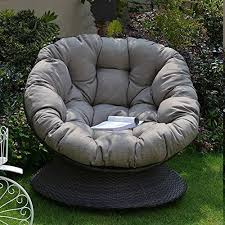 100% waterproof · perfect fitting covers · easy to return & refund Papasan Cushion Pad Round Egg Shell Lazy Chair Padded Swing Seat Outdoor Patio Home Garden Patio Garden Furniture