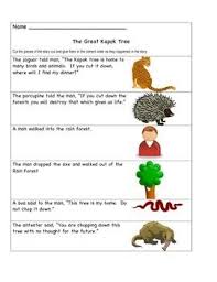 Great Kapok Tree Sequencing Freebie Kapok Rainforest Activities Sequencing Activities