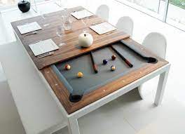 The ideal table for smaller spaces, the park avenue is perfectly placed in bachelor pads, apartments or offices. Dining And Pool Table Combination Fusion Tables
