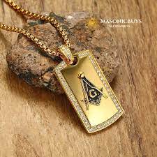 Masonic Pendant Necklace With Cubic Zirconia Diamonds Masonicbuys Masonic Jewelry Pendant Necklace Hip Hop Accessories
