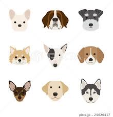 犬の顔セットのイラスト素材 29620417 pixta イラスト 犬 イラスト シルエット 犬