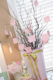 Baby Shower Wishing Tree Guests Write Their Wish For The Baby And Hang On The Tree Cute Idea Baby Shower Decorations Baby Shower Baby Shower Wishes