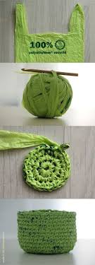 Ideen Aus Plastiktuten Korb Und Kiste Hakelarbeiten Bastelideen
