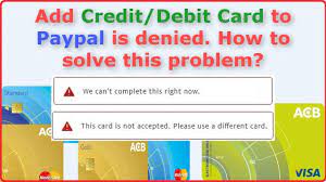 Check spelling or type a new query. Add Credit Debit Visa Card To Paypal Is Denied We Can T Complete This Right Now How To Solve Youtube