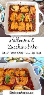Halloumi Zucchini Bake Divalicious Recipes Recipe Halloumi Vegetarian Main Dishes Recipes