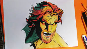 Bigby Wolf The Wolf Among Us Speed Drawing Portrait Youtube