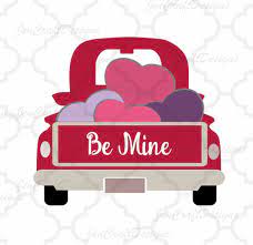Download Valentine Truck Svg Heart Truck Svg Antique Vintage Truck Svg Classic Valentine Truck Svg Dxf Eps Png Cut File For Silhouette Cricut