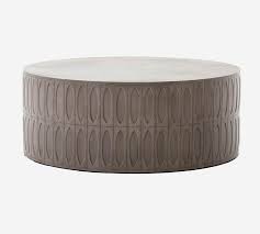 Pick out a new round ottoman coffee table in tropical, woven, leather, and more for the living room, family room, and screened porch at the mw modern furniture. Woolf Concrete Round Coffee Table Pottery Barn