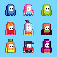 509 Curtidas 8 Comentarios Lucas Godoy Pixelgodoy No Instagram Some Fall Guys Skins Dimensions 90x90px In 2020 Pixel Art Paint Palette Minecraft Pixel Art