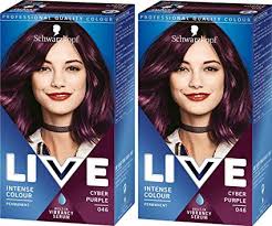 Schwarzkopf Live Color 46 Cyber Purple Permanent Purple Hair Dye Pack Of 2